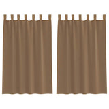 Vidaxl gordijnen voile met lussen 2 st 140x175 cm lichtbruin