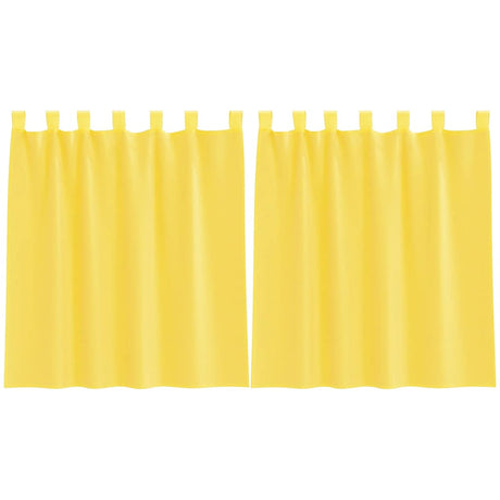 Vidaxl gordijnen voile met lussen 2 st 140x140 cm geel
