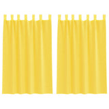Vidaxl gordijnen met lussen 2 st 140x175 cm geel