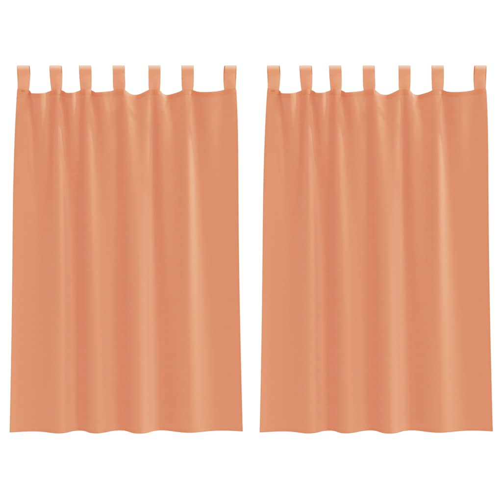 Vidaxl gordijnen voile met lussen 2 st terracotta 140x175 cm