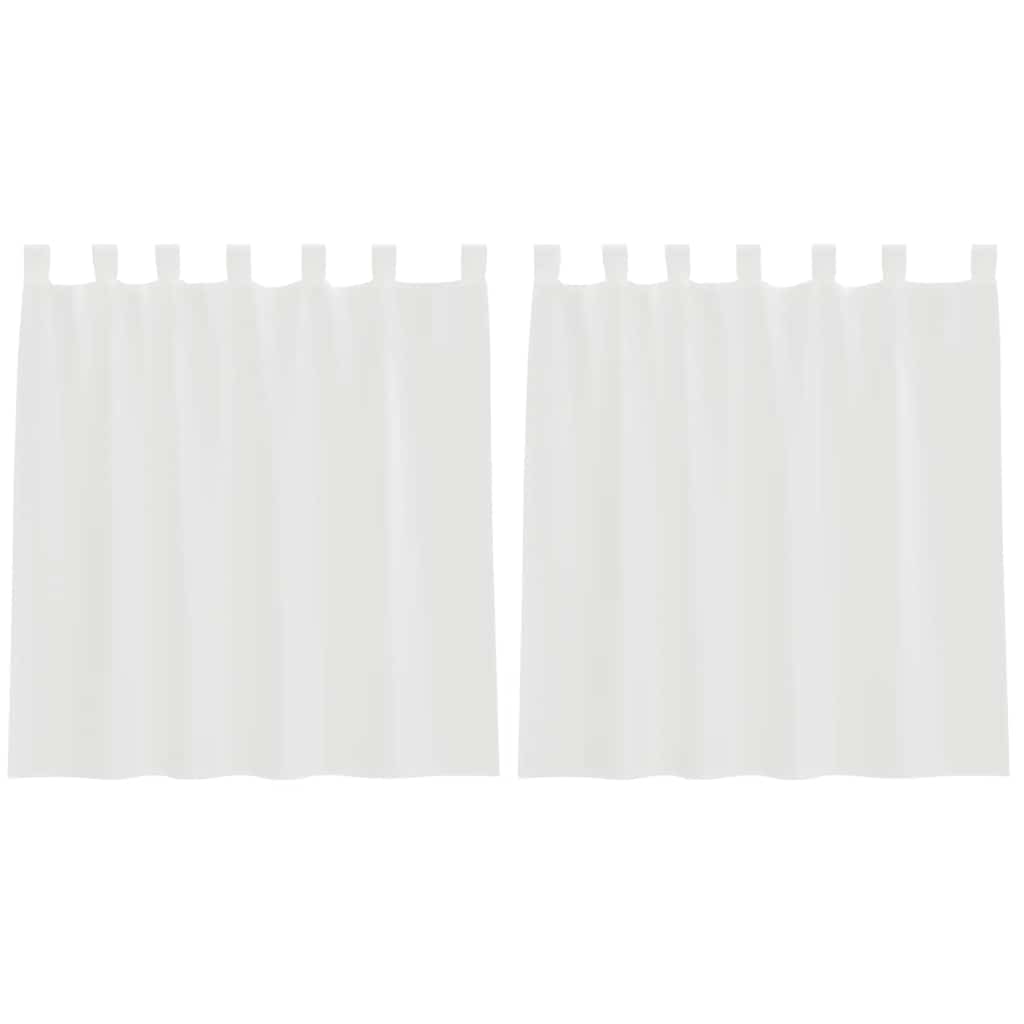 Vidaxl gordijnen voile met lussen 2 st 140x140 cm wit