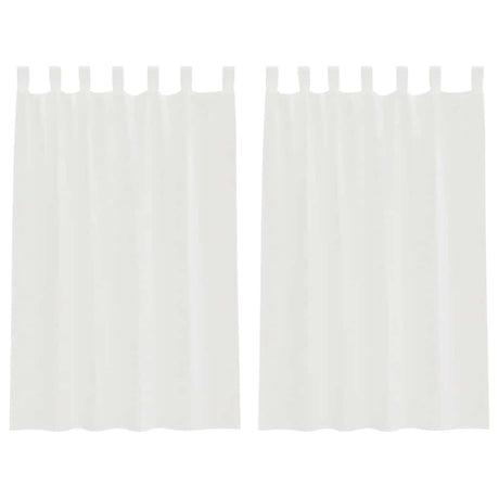 Vidaxl gordijnen voile met lussen 2 st 140x175 cm wit
