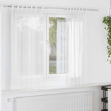 Vidaxl gordijnen voile met lussen 2 st 140x175 cm wit
