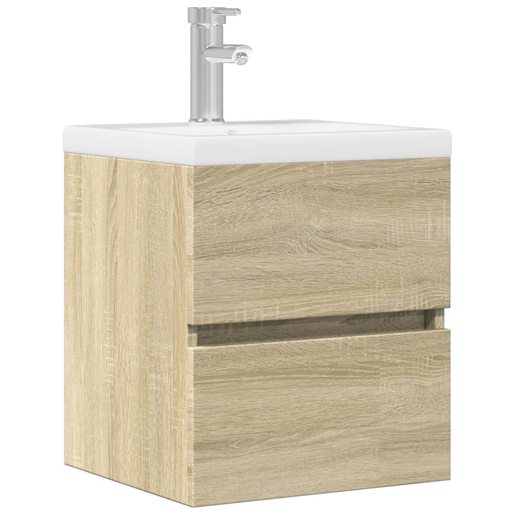Vidaxl wastafelkast 41x38,5x45 cm spaanplaat sonoma eikenkleurig