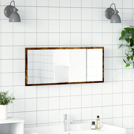 Vidaxl badkamerspiegel met led 100x8,5x37cm bewerkt hout gerookt eiken