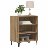 Vidaxl dressoir 57x35x70 cm bewerkt hout artisanaal eikenkleurig