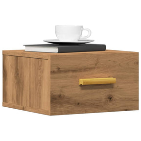 Vidaxl nachtkastje wandgemonteerd 35x35x20 cm artisanaal eikenkleur
