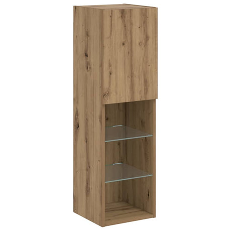 Vidaxl tv-meubel met led-verlichting 30,5x30x102 cm artisanaal eiken