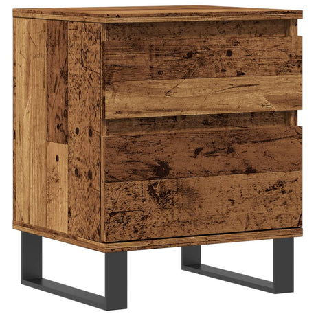 Vidaxl nachtkastje 40x35x50 cm bewerkt hout oud houtkleurig