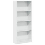 Vidaxl boekenkast 60x24x143 cm bewerkt hout hoogglans wit