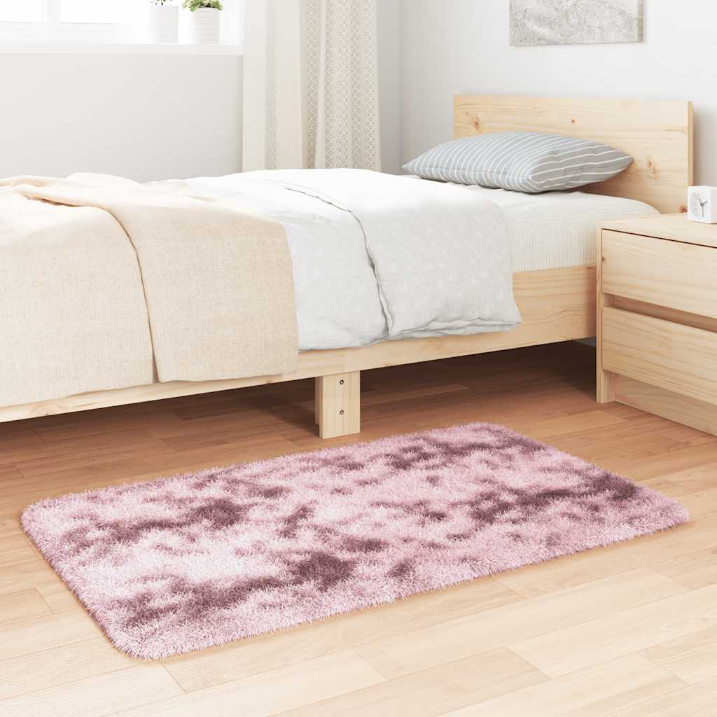 Vidaxl hoogpolig vloerkleed navarra 60x100 cm polyester stoffig roze