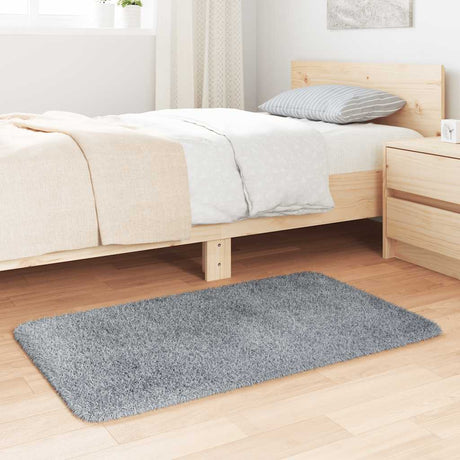 Vidaxl hoogpolig vloerkleed navarra 60x100 cm polyester lichtgrijs