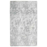 Vidaxl hoogpolig vloerkleed navarra 60x100 cm polyester zilvergrijs