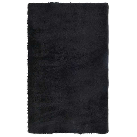 Vidaxl hoogpolig vloerkleed navarra 80x150 cm polyester zwart