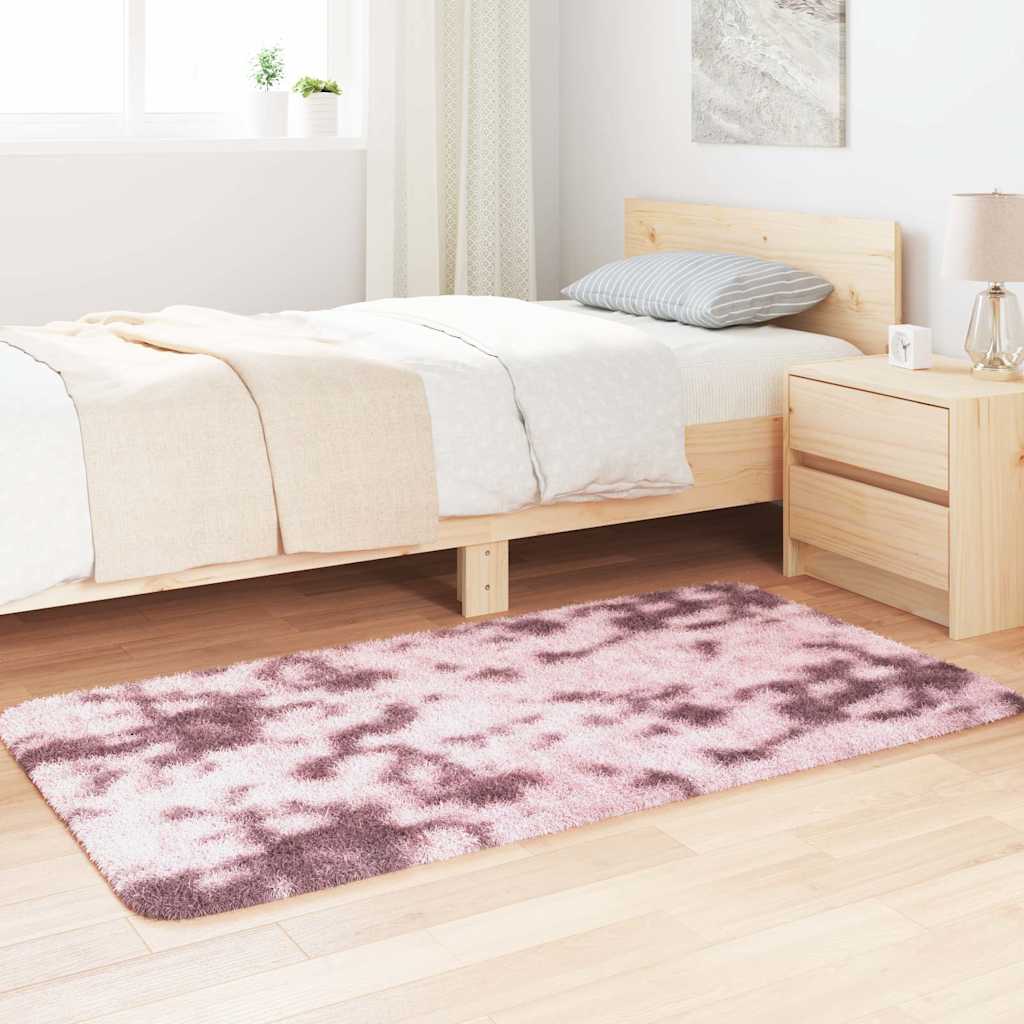 Vidaxl hoogpolig vloerkleed navarra 80x150 cm polyester stoffig roze
