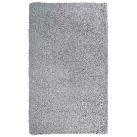 Vidaxl hoogpolig vloerkleed navarra 80x150 cm polyester lichtgrijs