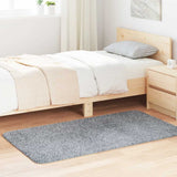 Vidaxl hoogpolig vloerkleed navarra 80x150 cm polyester lichtgrijs