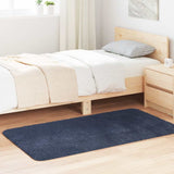 Vidaxl hoogpolig vloerkleed navarra 80x150 cm polyester marineblauw