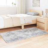 Vidaxl hoogpolig vloerkleed navarra 80x150 cm polyester zilvergrijs