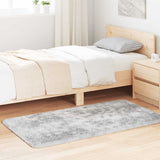 Vidaxl hoogpolig vloerkleed navarra 80x150 cm polyester zilvergrijs