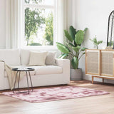 Vidaxl hoogpolig vloerkleed navarra 120x170 cm polyester stoffig roze