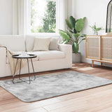 Vidaxl hoogpolig vloerkleed navarra 120x170 cm polyester zilvergrijs