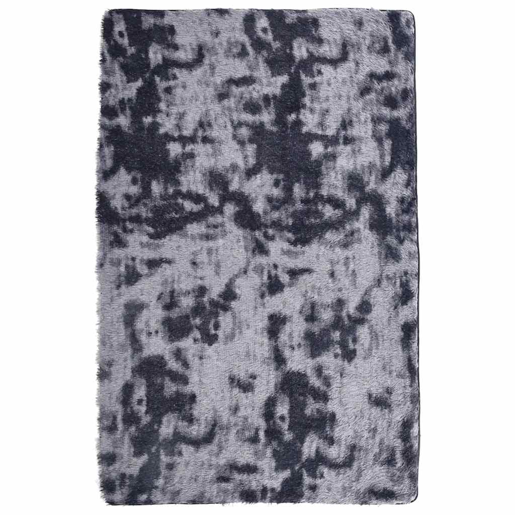 Vidaxl hoogpolig vloerkleed navarra 130x200 cm polyester donkergrijs