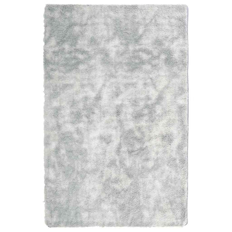 Vidaxl hoogpolig vloerkleed navarra 130x200 cm polyester zilvergrijs