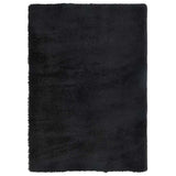 Vidaxl hoogpolig vloerkleed navarra 160x230 cm polyester zwart