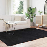 Vidaxl hoogpolig vloerkleed navarra 160x230 cm polyester zwart
