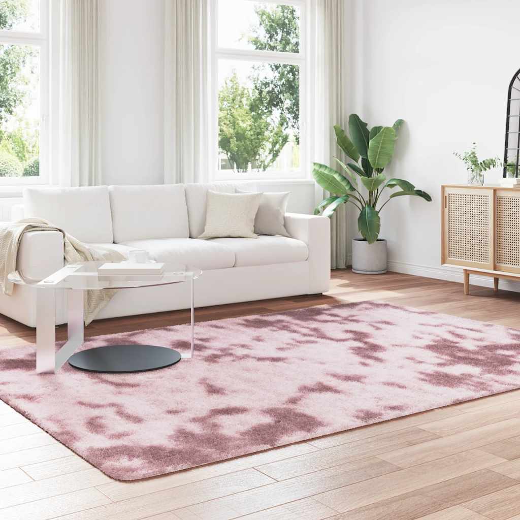 Vidaxl hoogpolig vloerkleed navarra 200x290 cm polyester stoffig roze