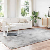 Vidaxl hoogpolig vloerkleed navarra 240x340 cm polyester zilvergrijs