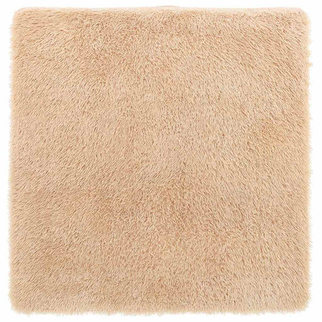 Vidaxl hoogpolig vloerkleed navarra 120x120 cm polyester beige