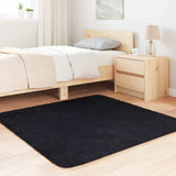 Vidaxl hoogpolig vloerkleed navarra 120x120 cm polyester zwart