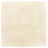 Vidaxl hoogpolig vloerkleed navarra 120x120 cm polyester crèmekleurig