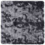 Vidaxl hoogpolig vloerkleed navarra 120x120 cm polyester donkergrijs