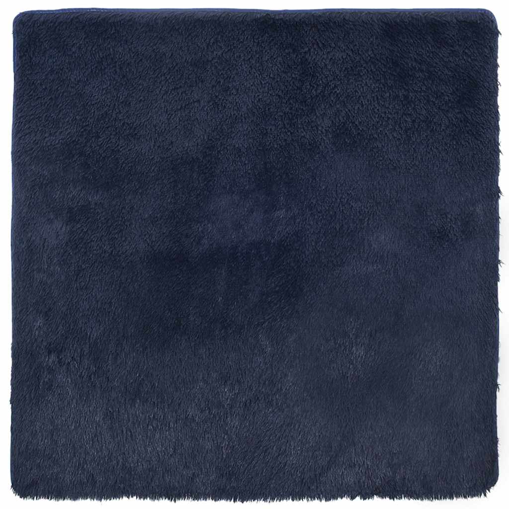 Vidaxl hoogpolig vloerkleed navarra 200x200 cm polyester marineblauw