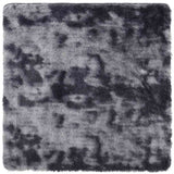 Vidaxl hoogpolig vloerkleed navarra 240x240 cm polyester donkergrijs