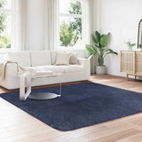 Vidaxl hoogpolig vloerkleed navarra 240x240 cm polyester marineblauw