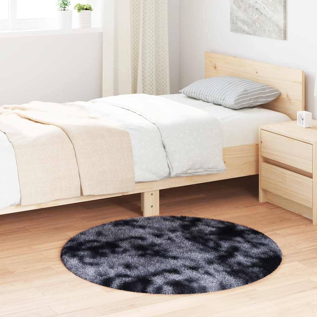 Vidaxl hoogpolig vloerkleed navarra 100x100 cm polyester donkergrijs