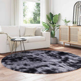 Vidaxl hoogpolig vloerkleed navarra 200x200 cm polyester donkergrijs