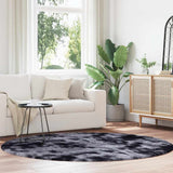 Vidaxl hoogpolig vloerkleed navarra 200x200 cm polyester donkergrijs