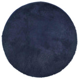 Vidaxl hoogpolig vloerkleed navarra 200x200 cm polyester marineblauw