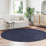 Vidaxl hoogpolig vloerkleed navarra 200x200 cm polyester marineblauw