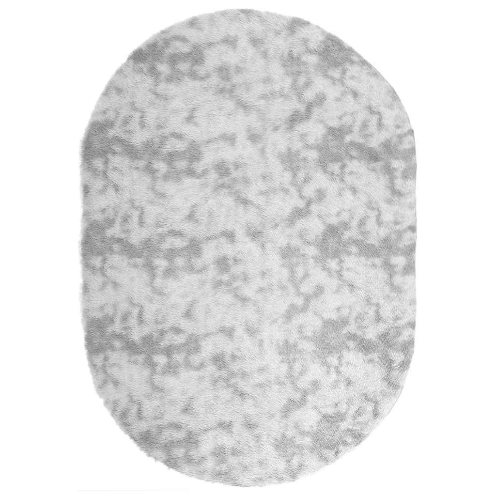 Vidaxl hoogpolig vloerkleed navarra 300x200 cm polyester zilvergrijs