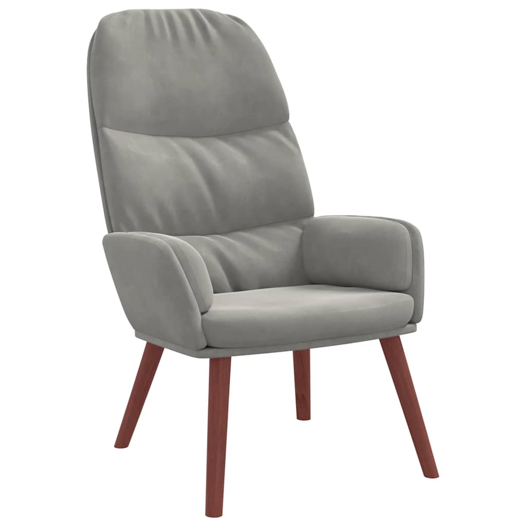 Vidaxl relaxstoel fluweel lichtgrijs