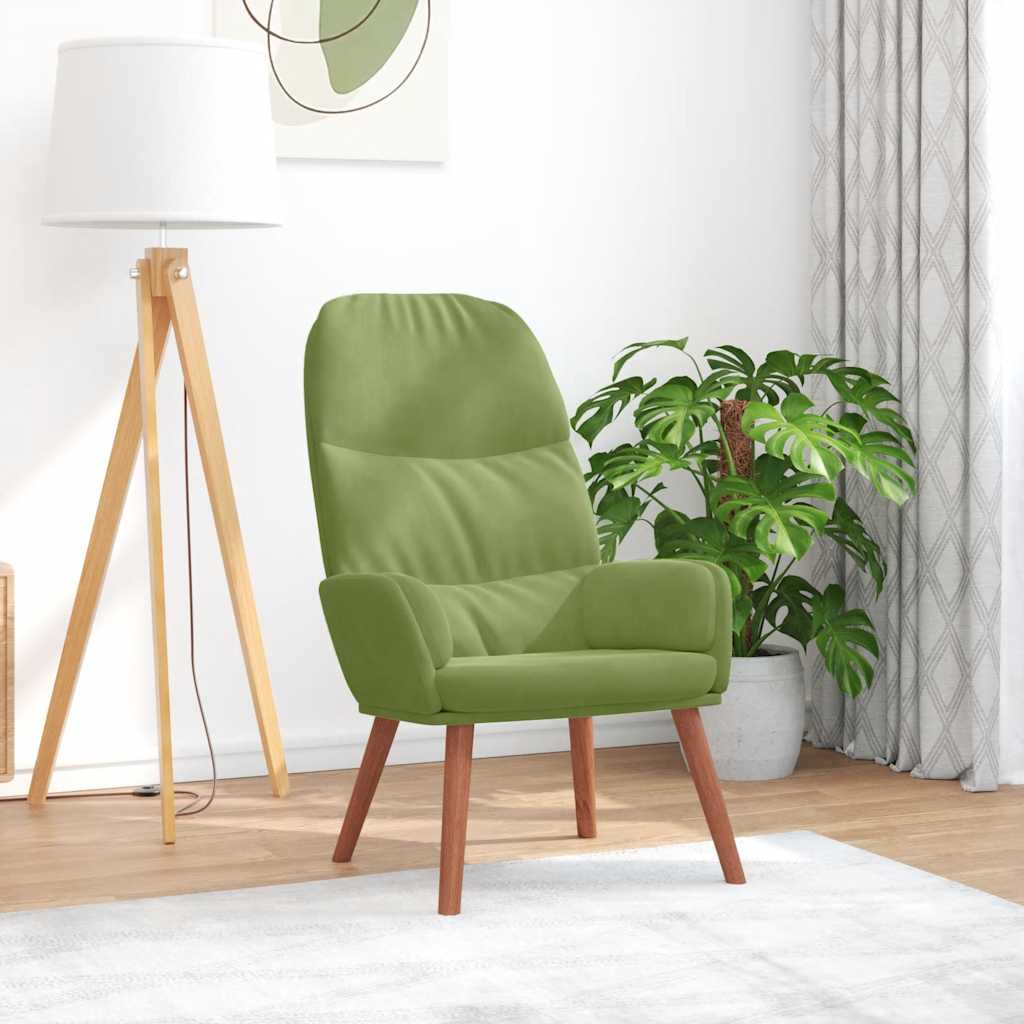 Vidaxl relaxstoel fluweel lichtgroen