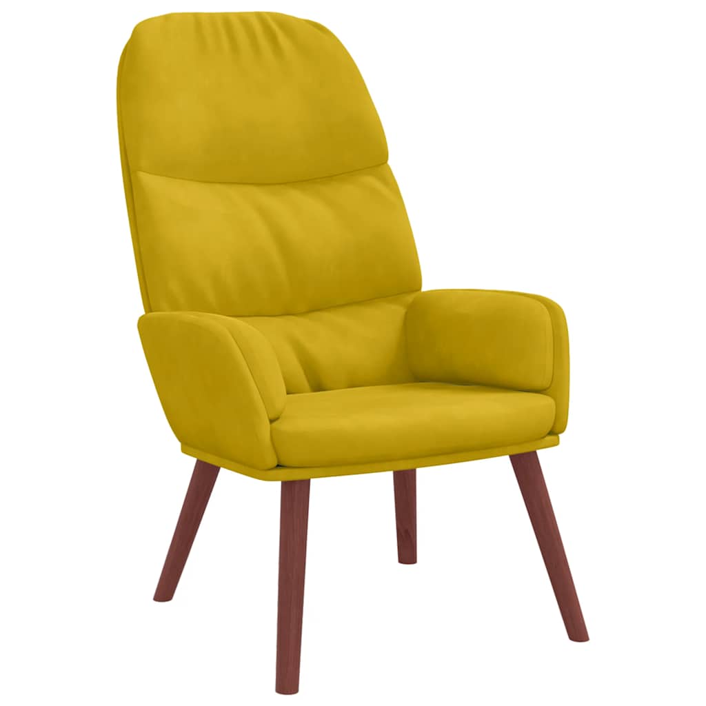 Vidaxl relaxstoel fluweel geel