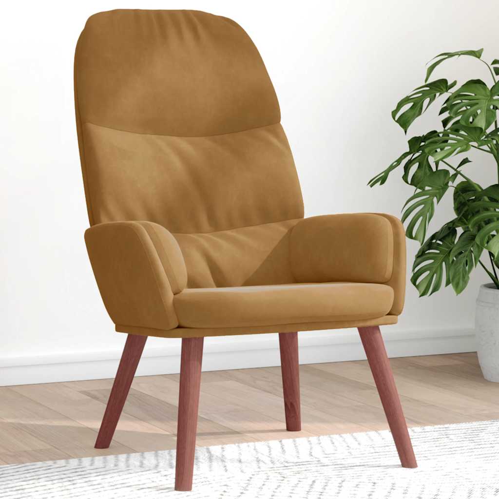 Vidaxl relaxstoel fluweel bruin
