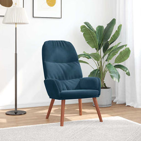 Vidaxl relaxstoel fluweel blauw